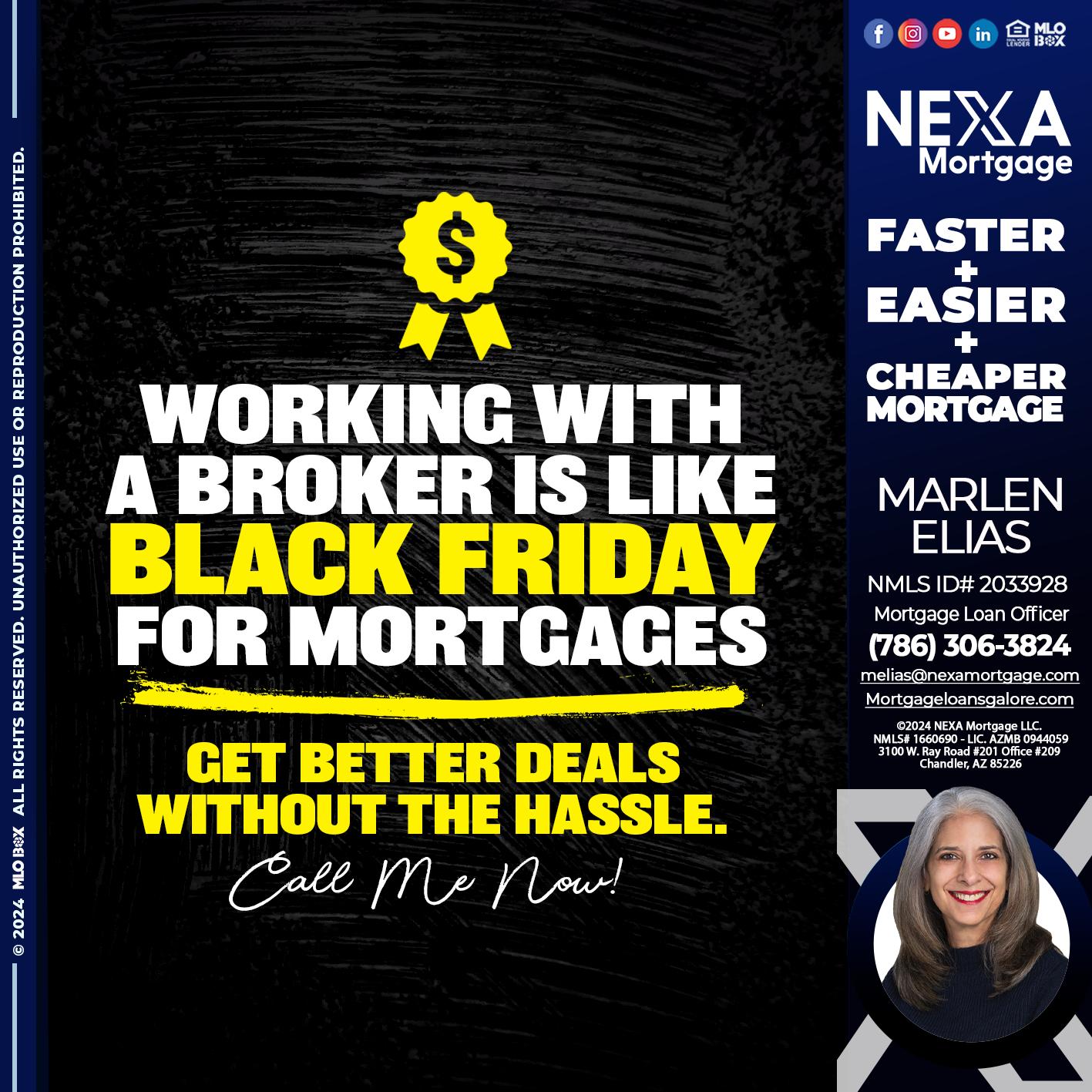 WORKING WITH A BROKER - Marlen Elias -Mortgage Loan Officer
