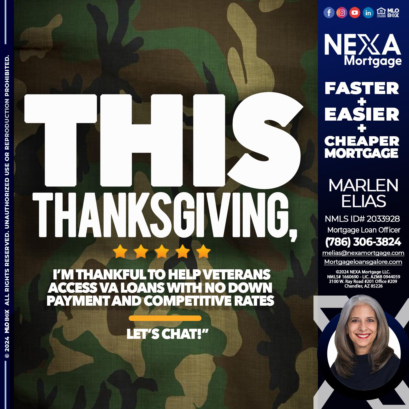 THIS THANKSGIVING - Marlen Elias -Mortgage Loan Officer