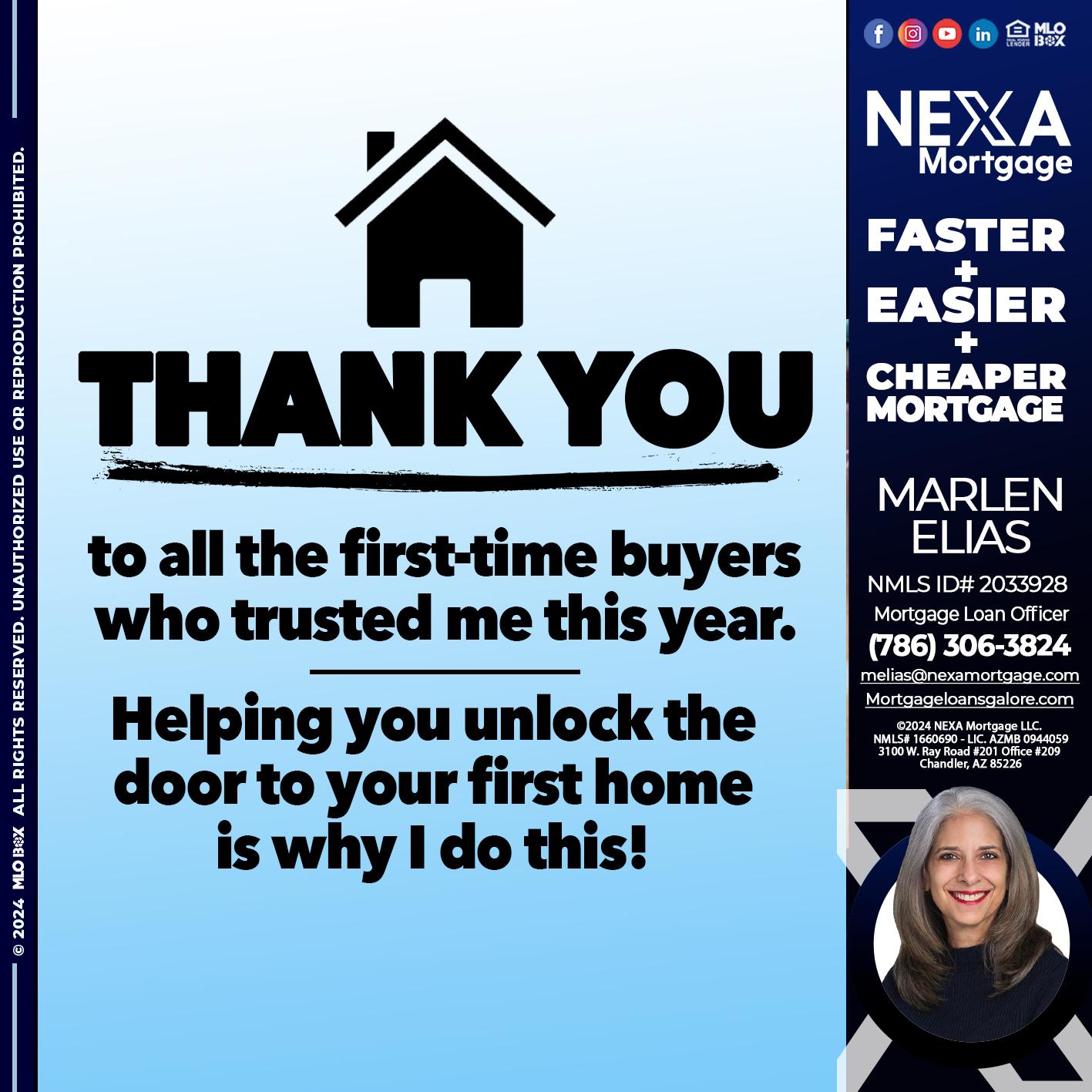 THANK YOU - Marlen Elias -Mortgage Loan Officer