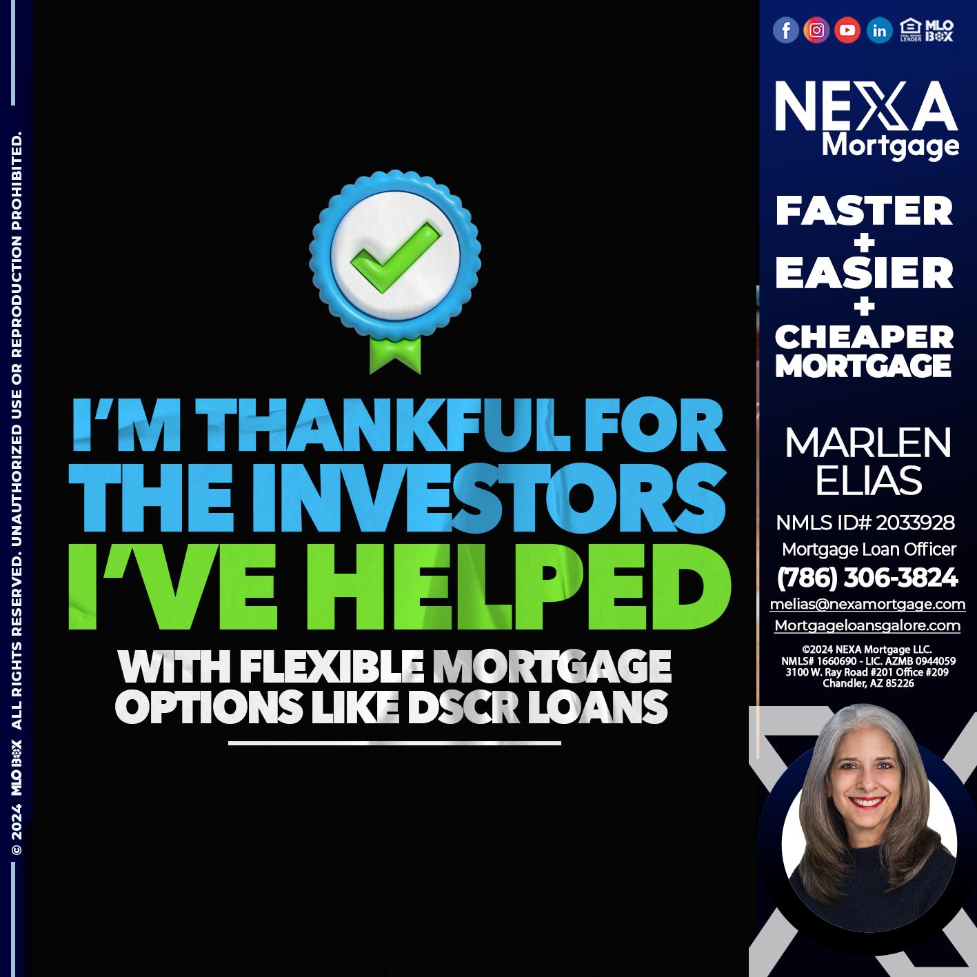 IM THANKFULL - Marlen Elias -Mortgage Loan Officer