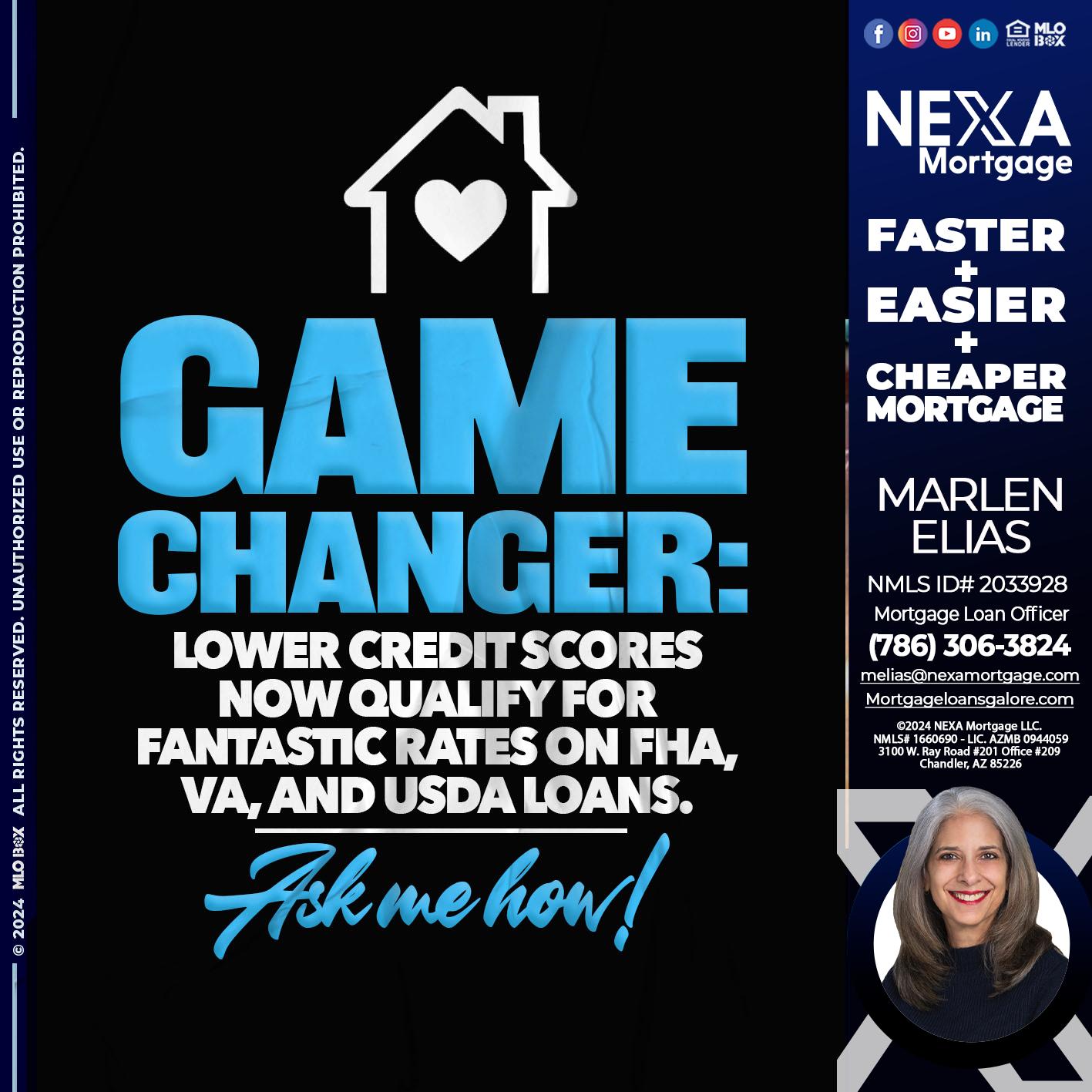 GAME CHANGER - Marlen Elias -Mortgage Loan Officer