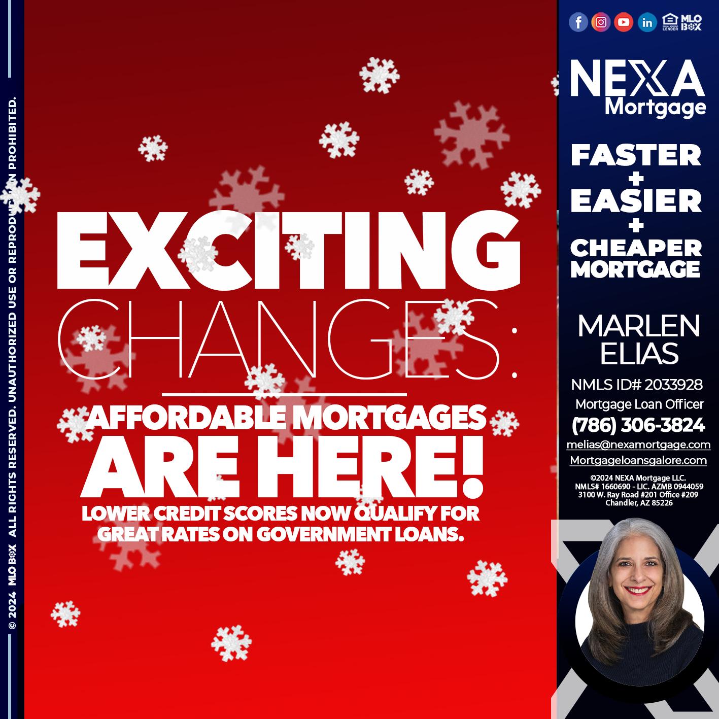 EXCITING CHANGES - Marlen Elias -Mortgage Loan Officer