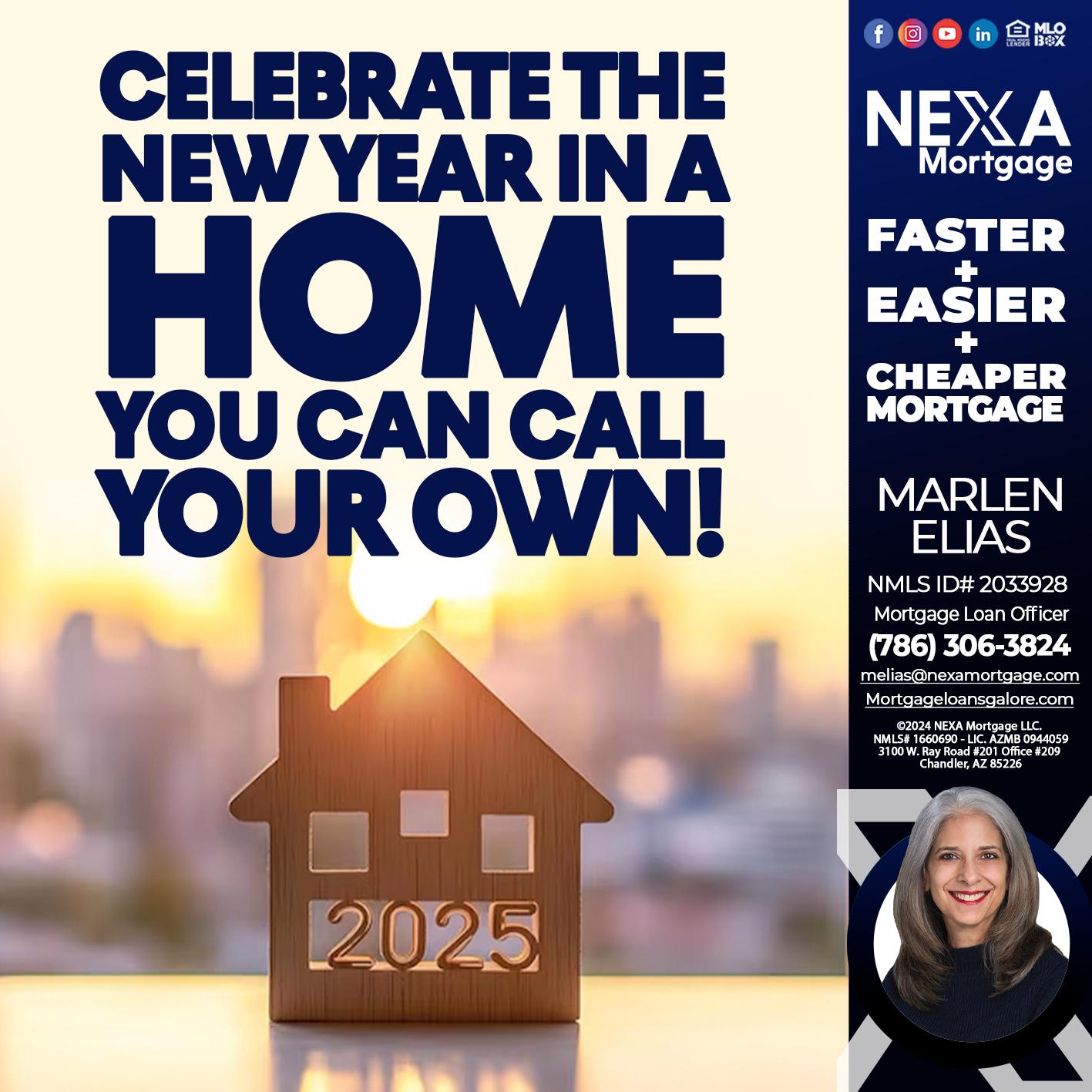CELEBRATE THE NEW YEAR - Marlen Elias -Mortgage Loan Officer