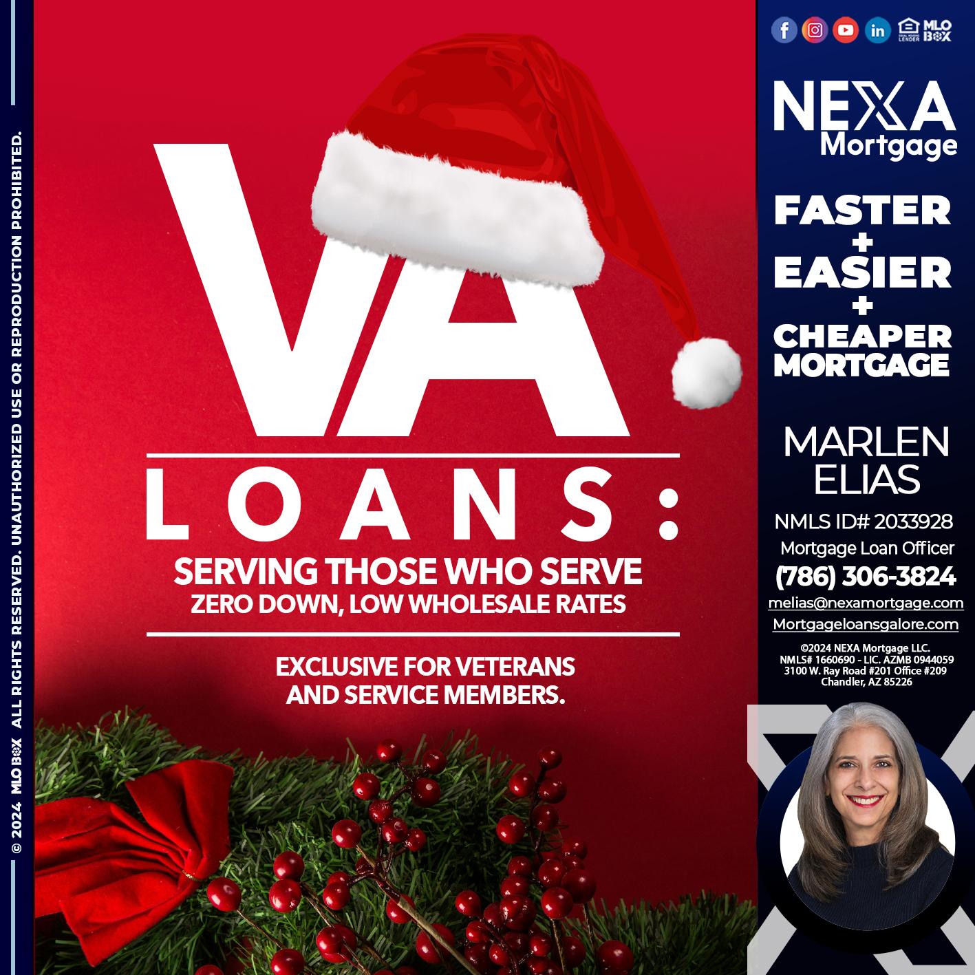 VA LOANS - Marlen Elias -Mortgage Loan Officer