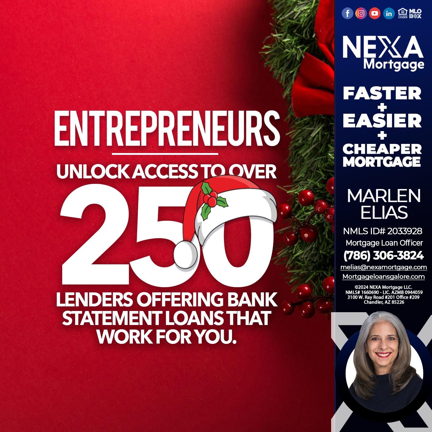 ENTREPRENEURS - Marlen Elias -Mortgage Loan Officer