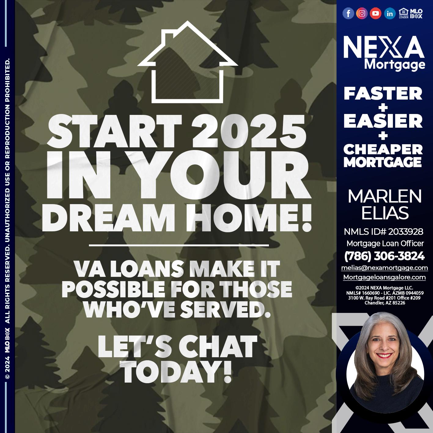start 2025 VA LOANS - Marlen Elias -Mortgage Loan Officer
