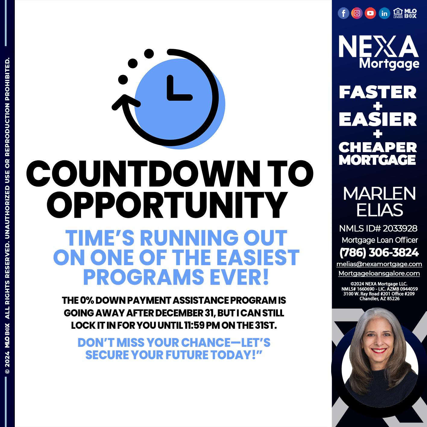 COUNTDOWN - Marlen Elias -Mortgage Loan Officer