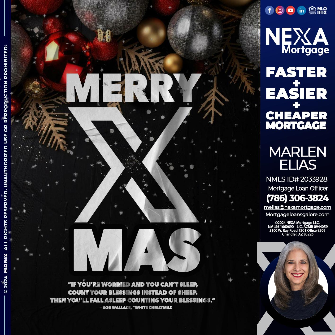 MERRY XMAS - Marlen Elias -Mortgage Loan Officer