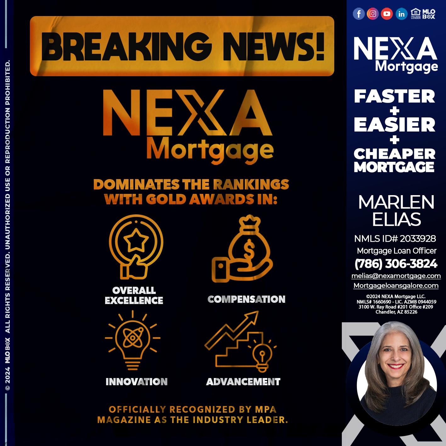 BREAKING NEWS - Marlen Elias -Mortgage Loan Officer