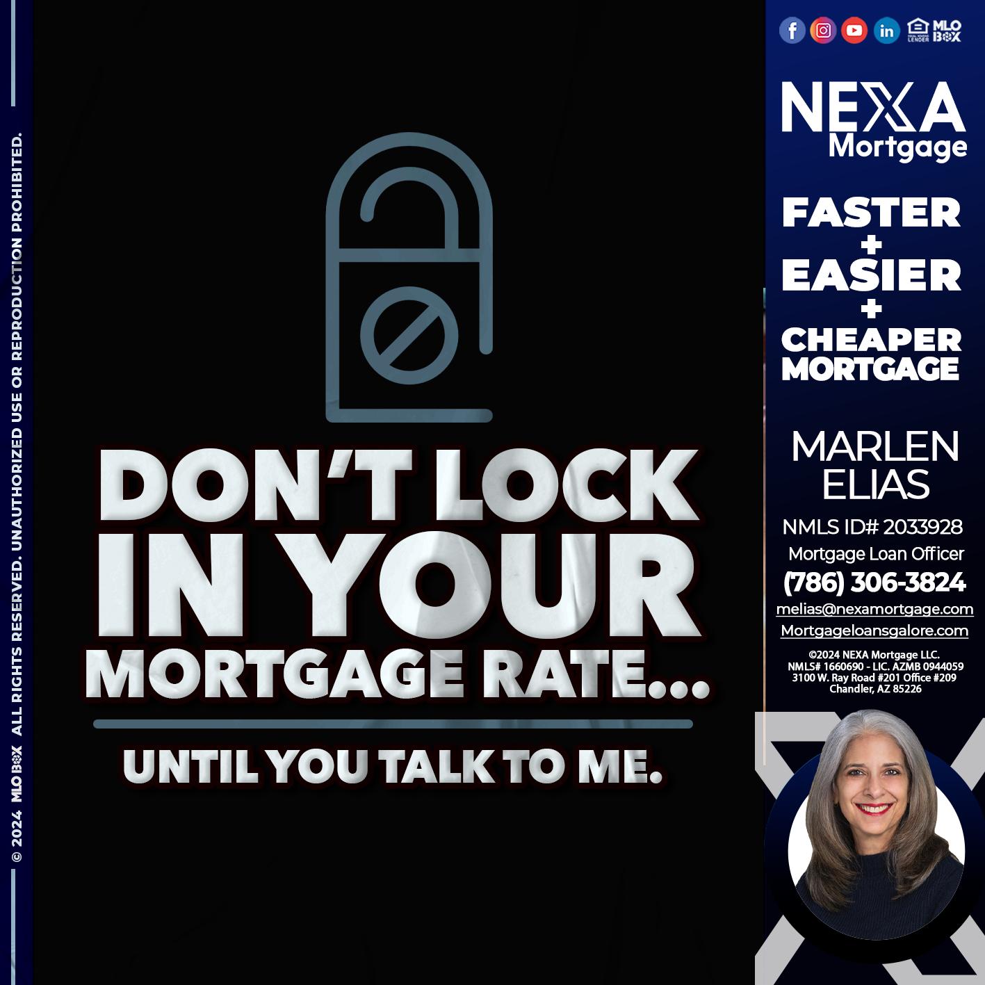 DONT LOCK - Marlen Elias -Mortgage Loan Officer