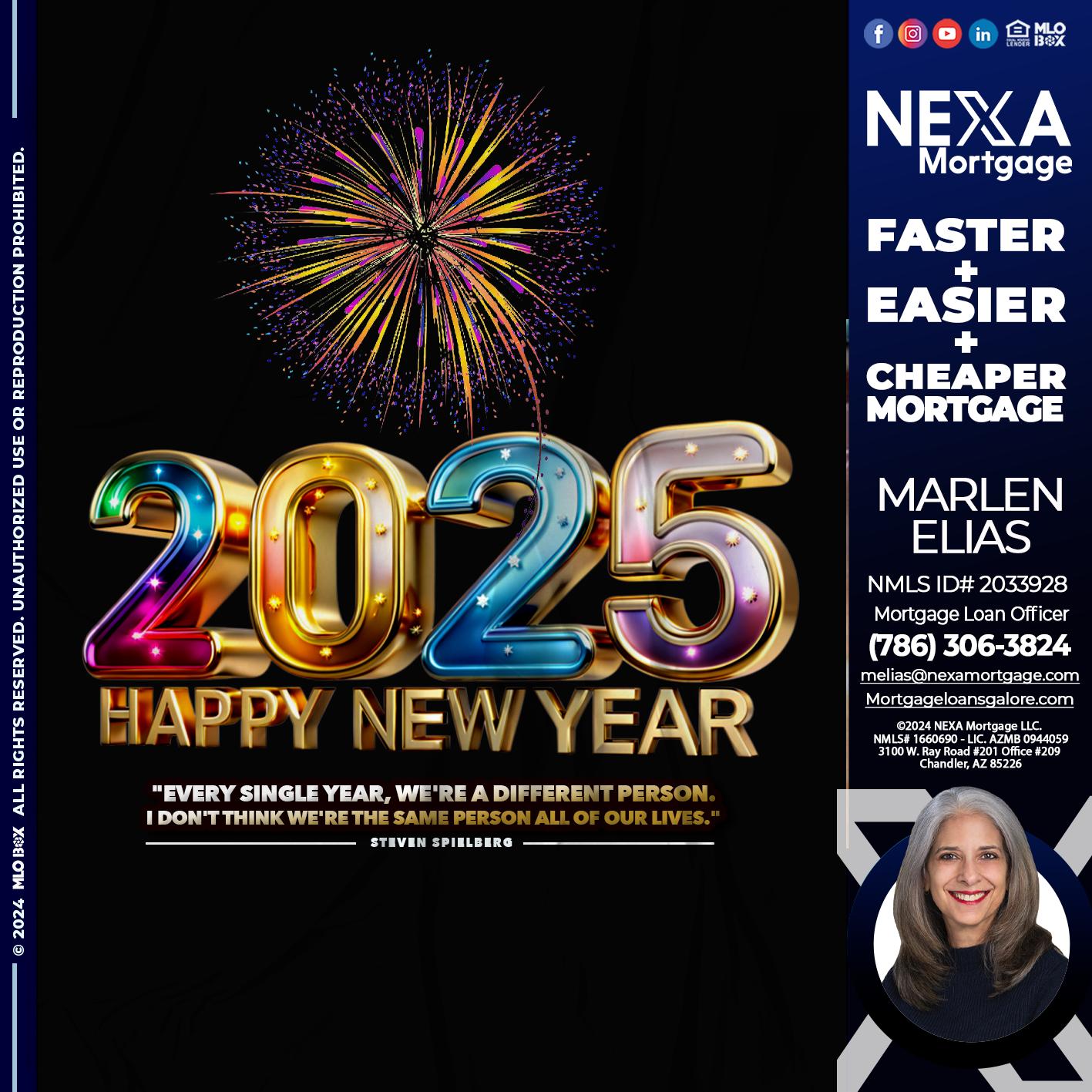 2025 HAPPY NEW YEAR - Marlen Elias -Mortgage Loan Officer