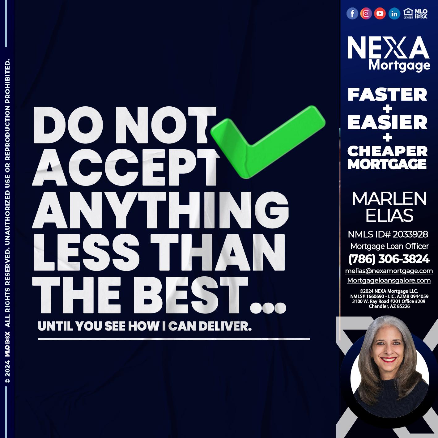 do not accept - Marlen Elias -Mortgage Loan Officer