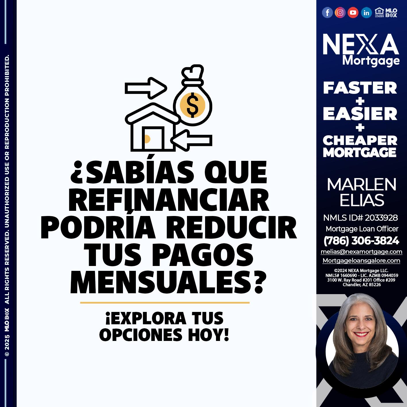 SABIÁS QUE REFINANCIAR? - Marlen Elias -Mortgage Loan Officer
