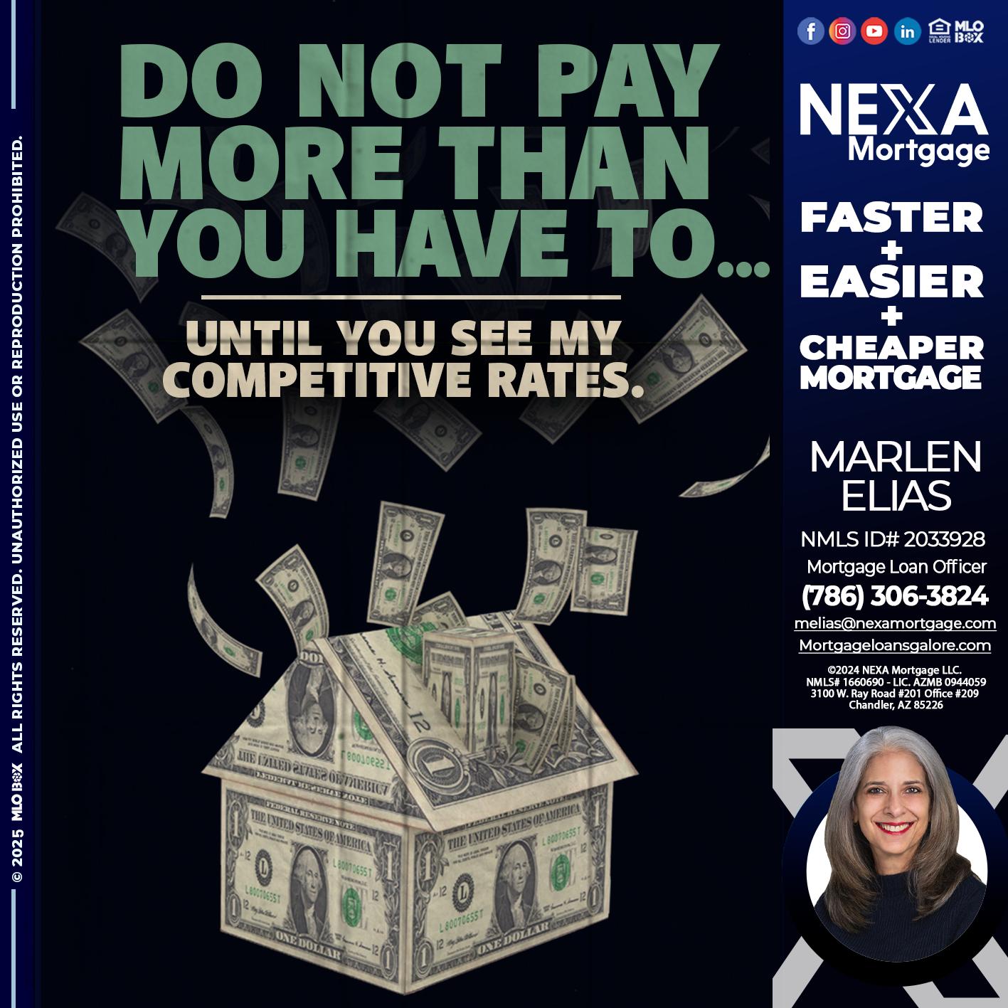 DO NOT PAY - Marlen Elias -Mortgage Loan Officer