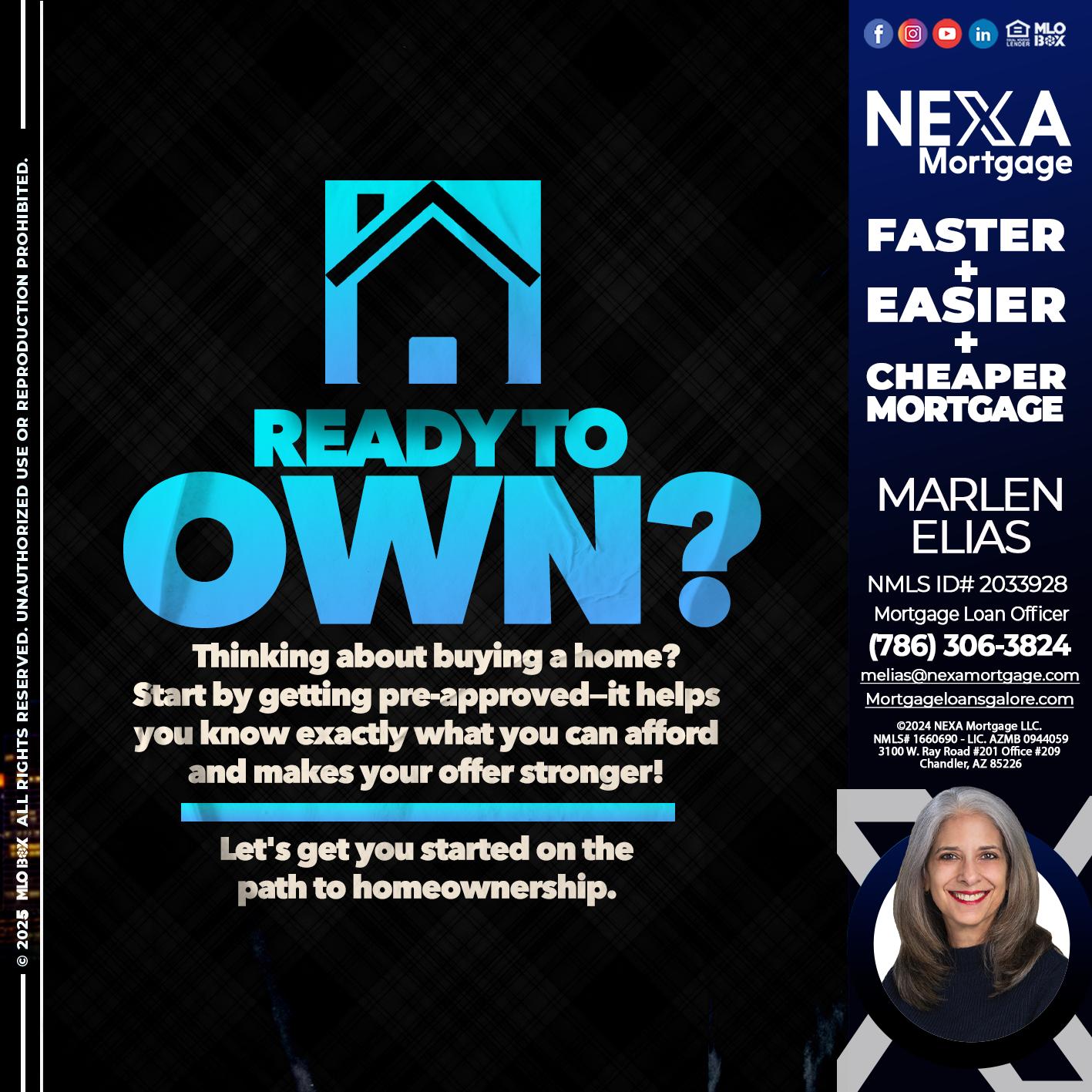 READY TO OWN - Marlen Elias -Mortgage Loan Officer