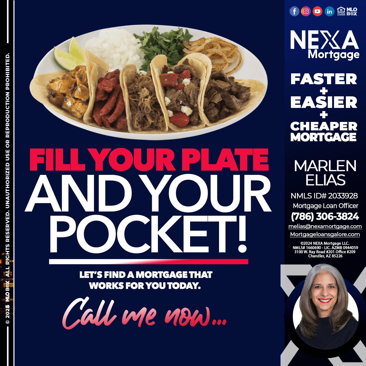 FILL YOUR PLATE - Marlen Elias -Mortgage Loan Officer
