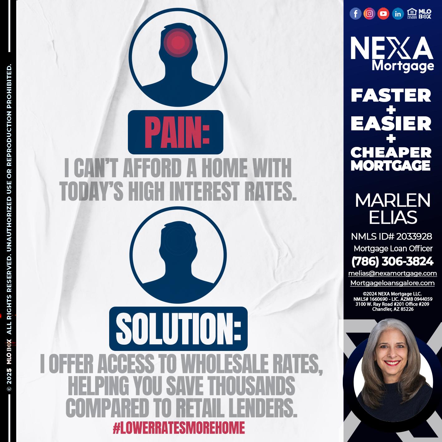 PAIN-SOLUTION - Marlen Elias -Mortgage Loan Officer