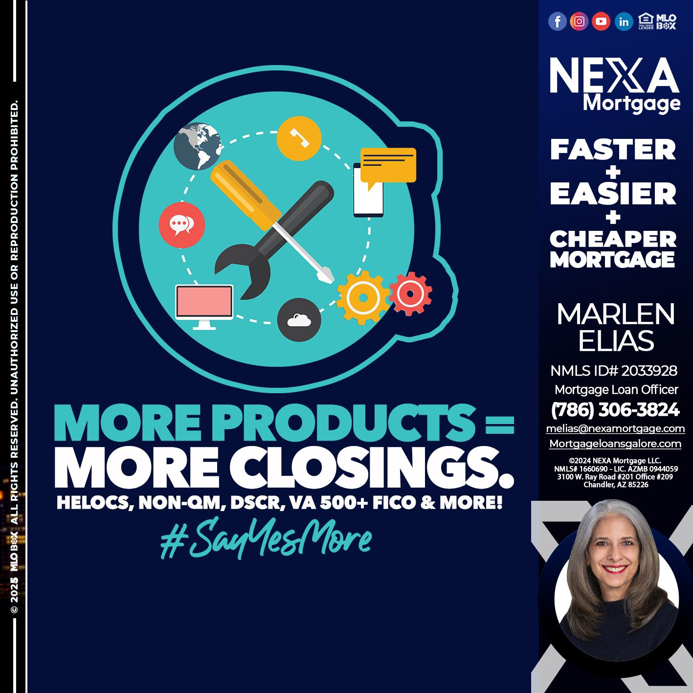 MORE PRODUCTS - Marlen Elias -Mortgage Loan Officer