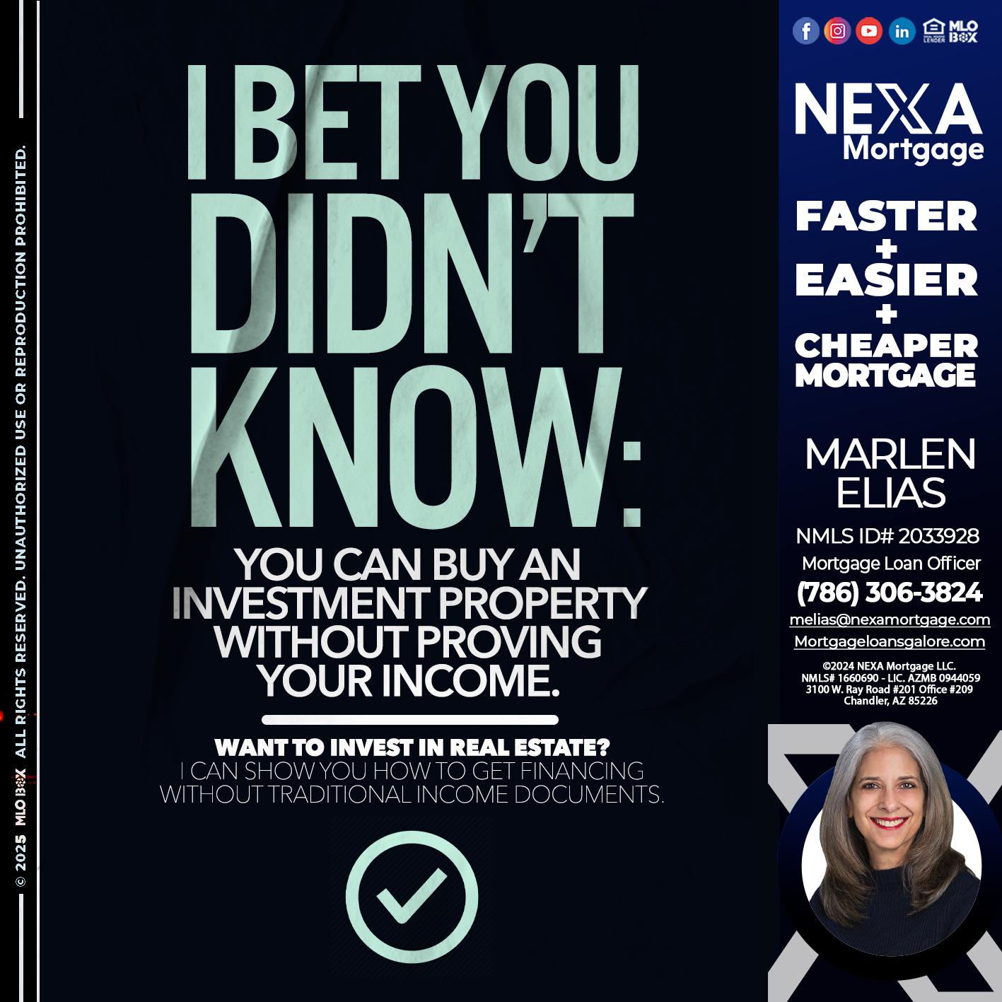 I BET YOU - Marlen Elias -Mortgage Loan Officer