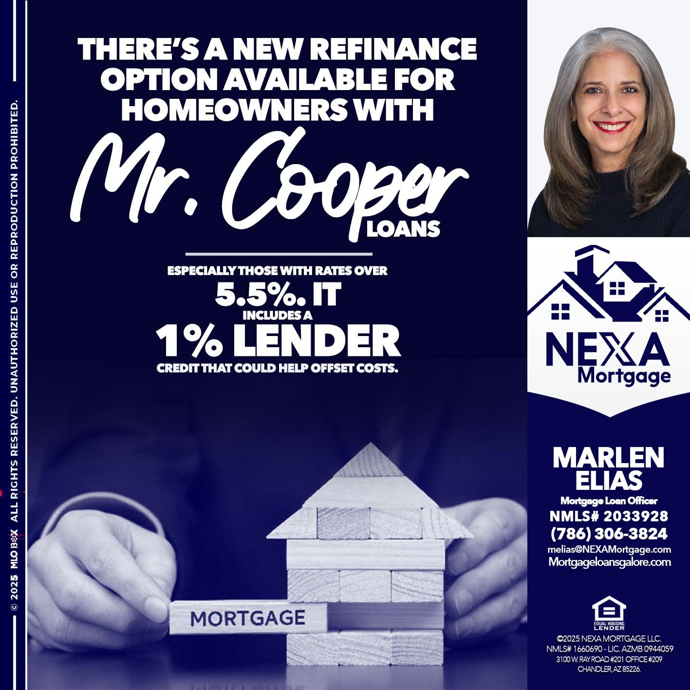 MR. COOPER LOANS - Marlen Elias -Mortgage Loan Officer
