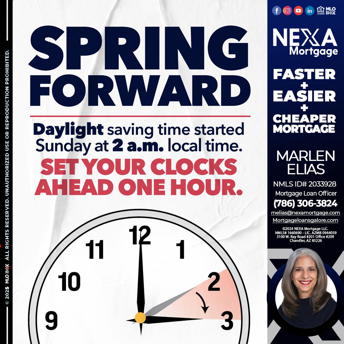 SPRING FORWARD - Marlen Elias -Mortgage Loan Officer