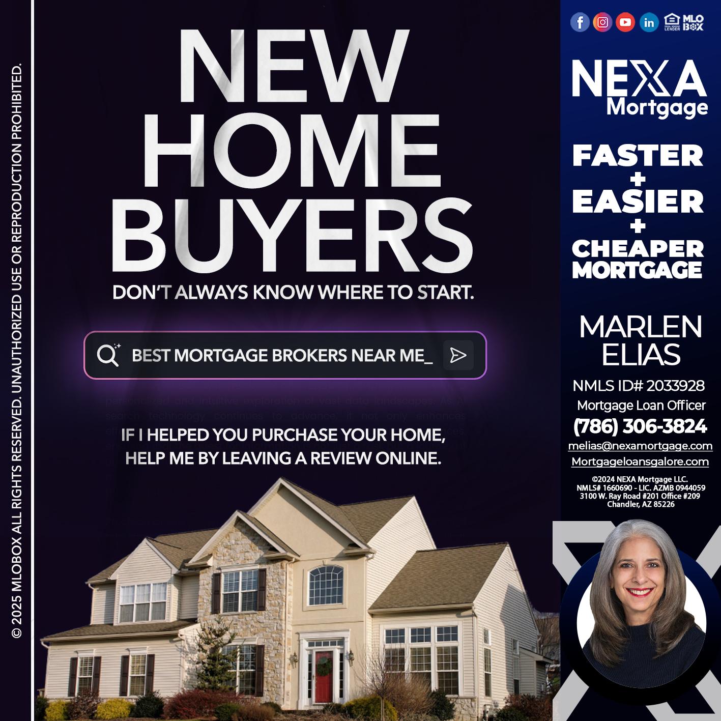 NEW HOME BUYERS - Marlen Elias -Mortgage Loan Officer