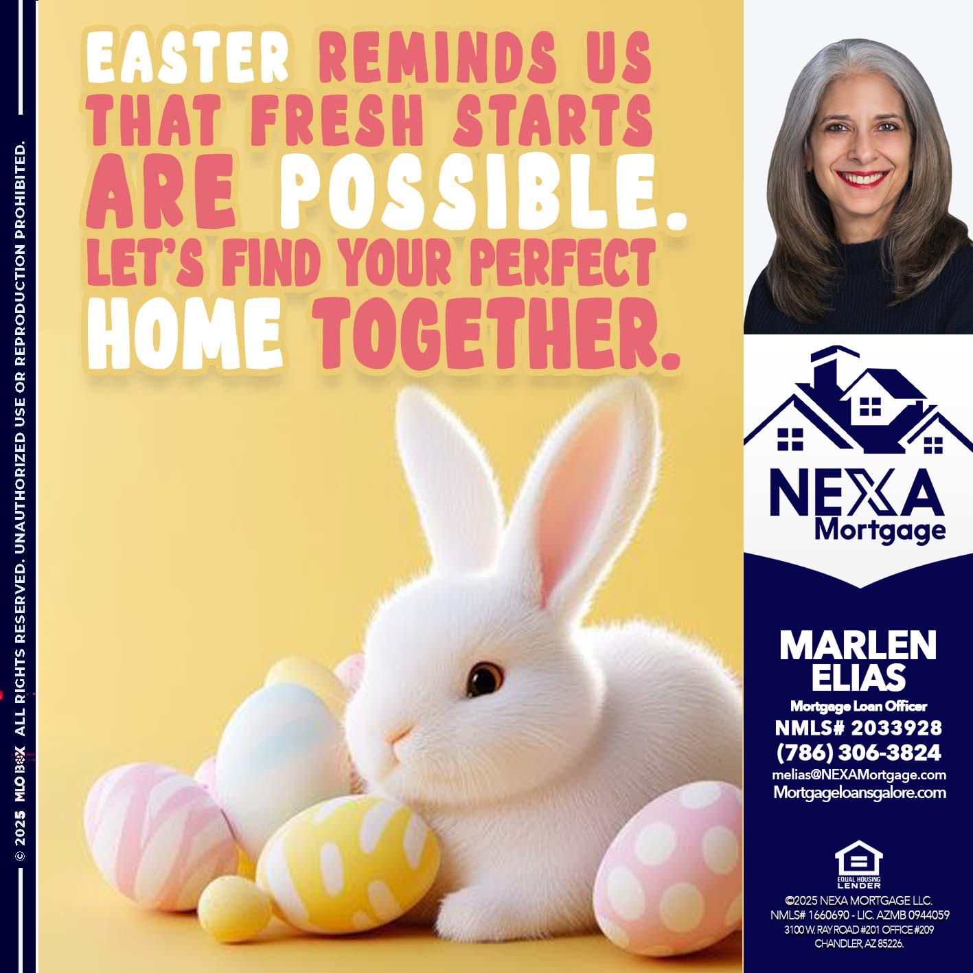 EASTER REMIND US - Marlen Elias -Mortgage Loan Officer