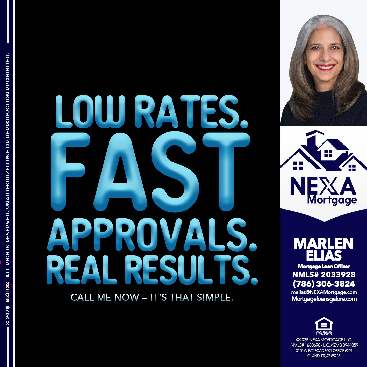 LOW RATES - Marlen Elias -Mortgage Loan Officer