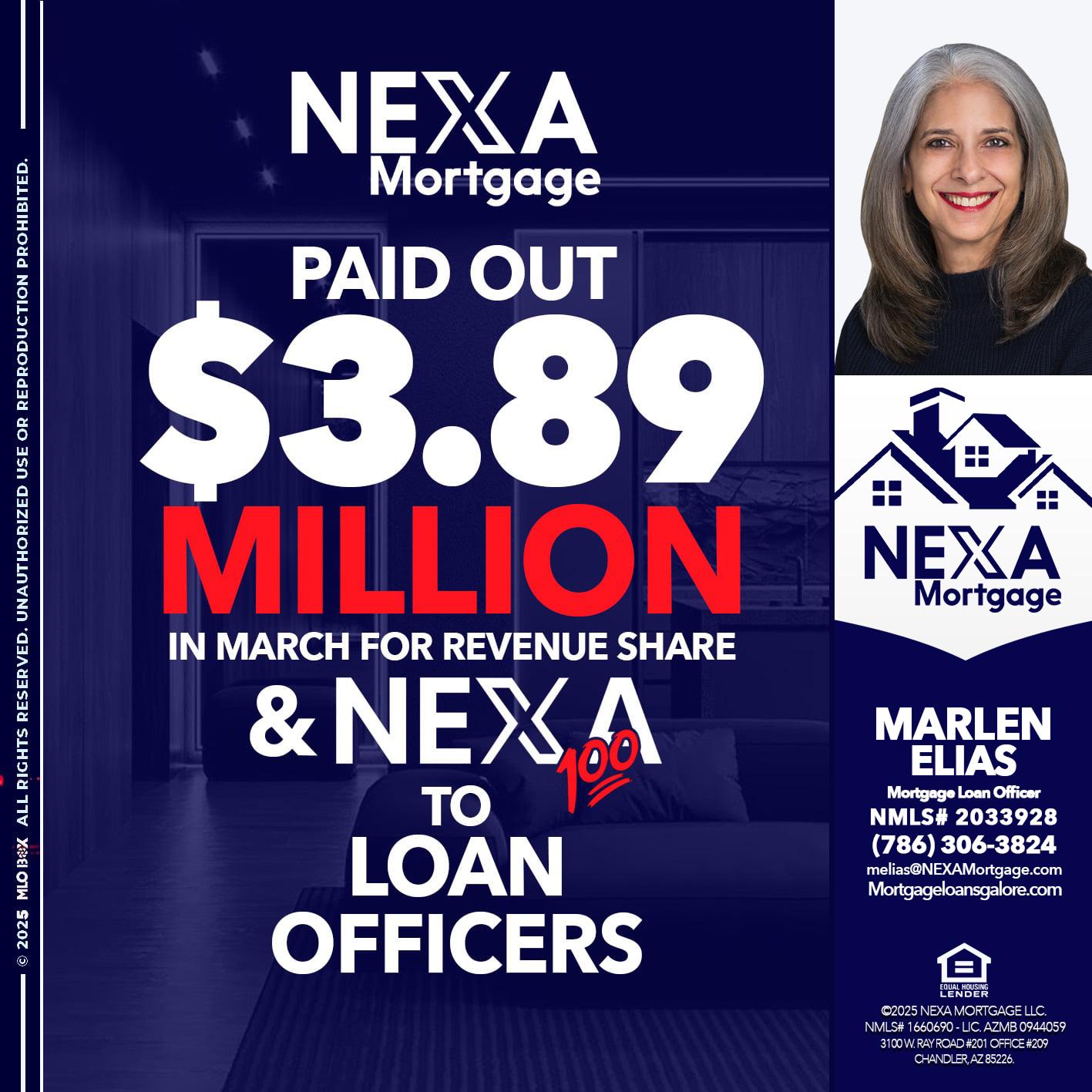 NEXA PAID OUT - Marlen Elias -Mortgage Loan Officer
