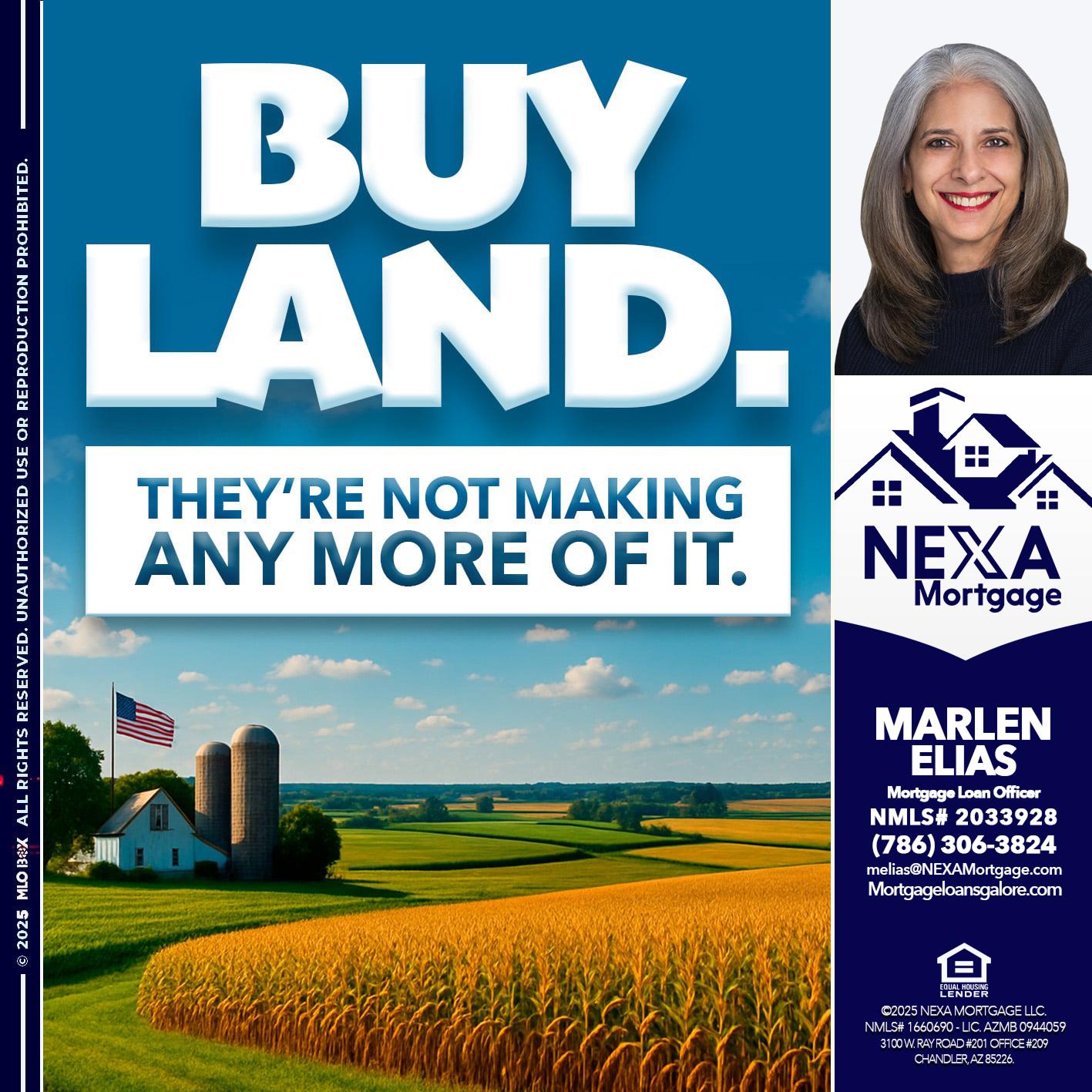 BUY LAND - Marlen Elias -Mortgage Loan Officer
