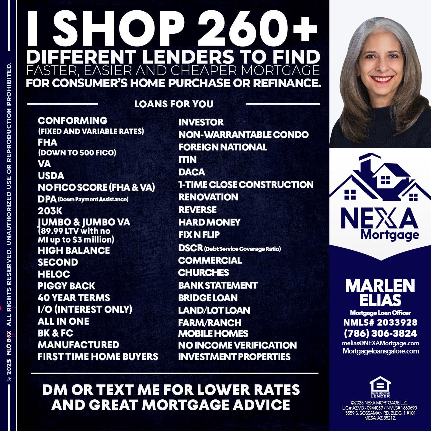 I SHOP +260 - Marlen Elias -Mortgage Loan Officer