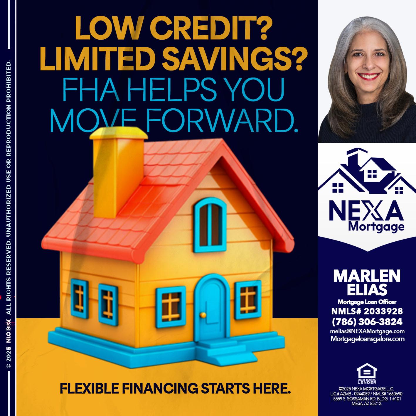 LOW CREDIT? - Marlen Elias -Mortgage Loan Officer