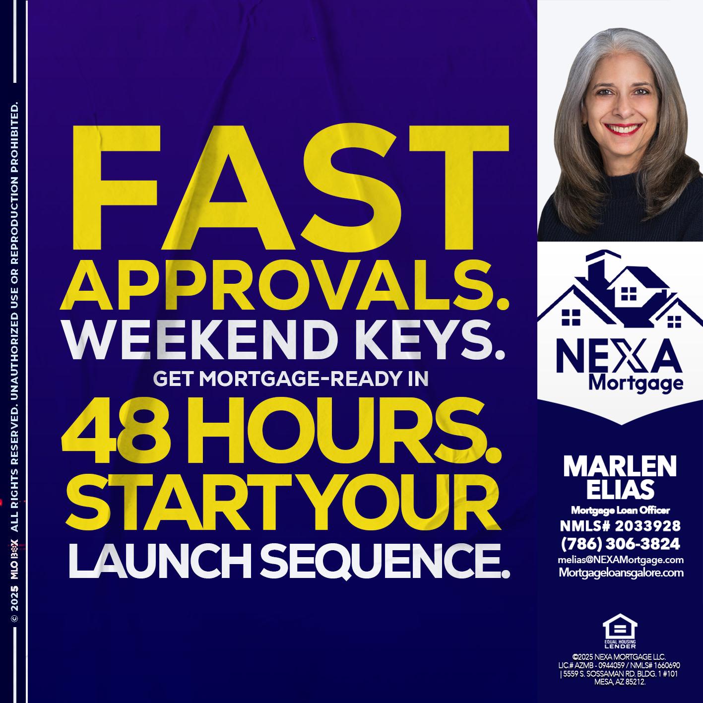 FAST APPROVALS - Marlen Elias -Mortgage Loan Officer