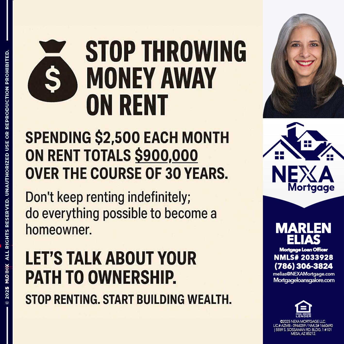 STOP THROWING - Marlen Elias -Mortgage Loan Officer