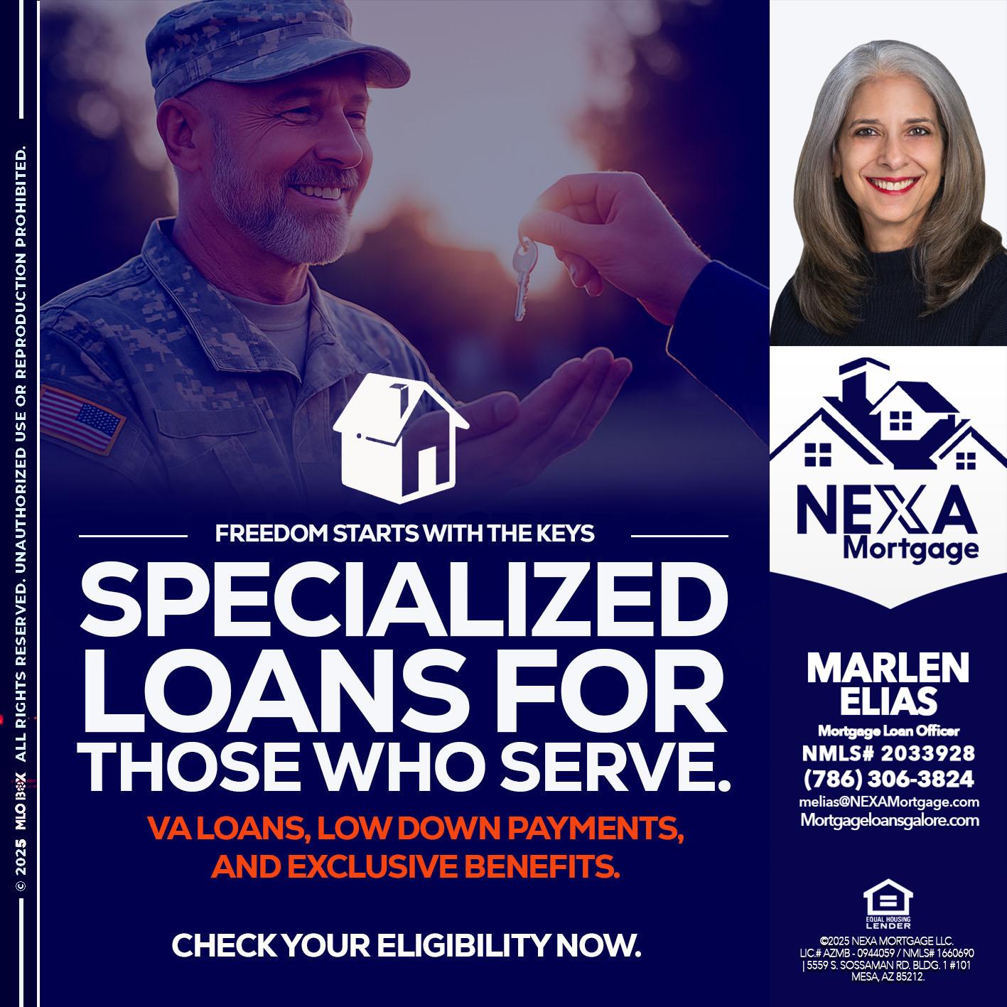 SPECIALIZED LOANS - Marlen Elias -Mortgage Loan Officer