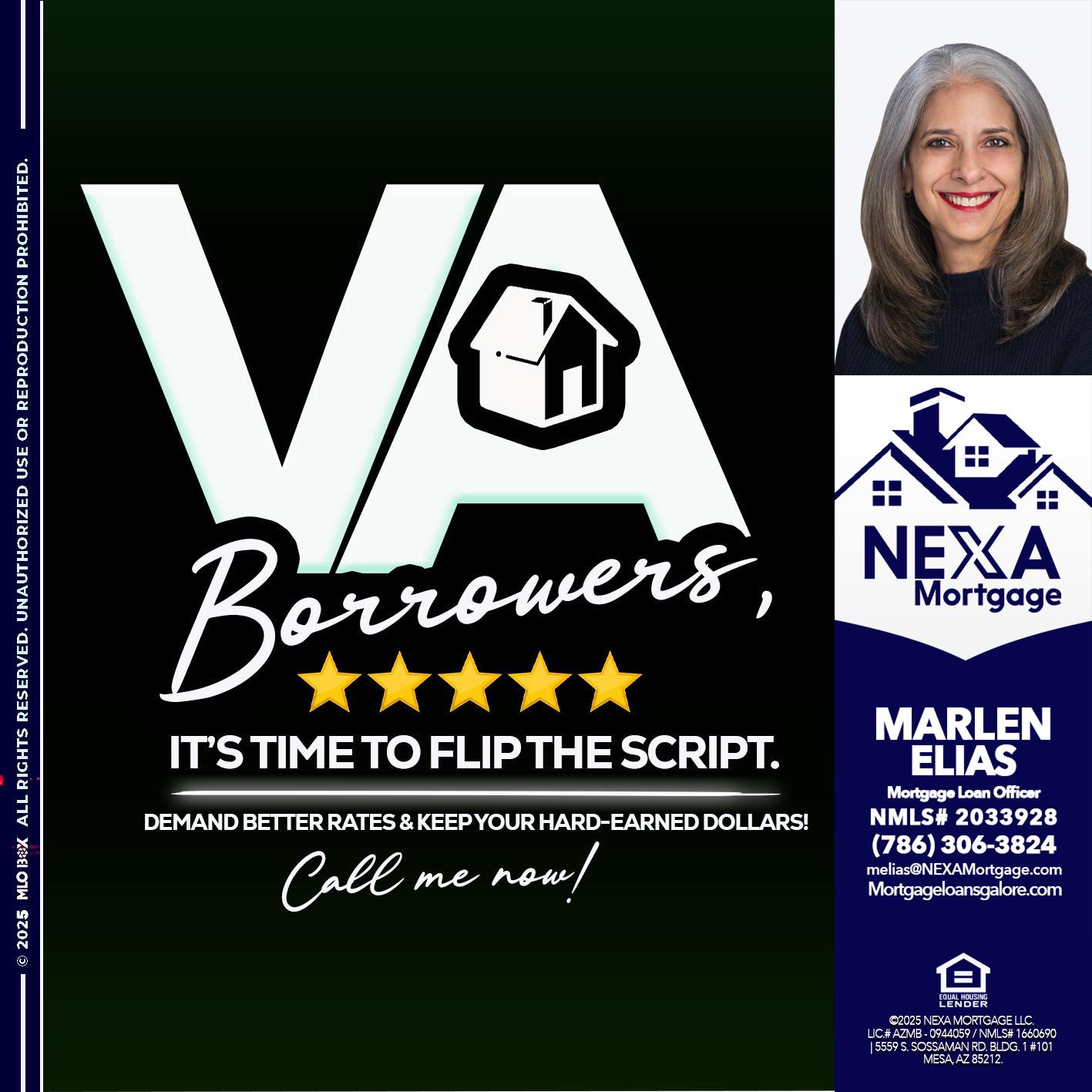 VA BORROWERS - Marlen Elias -Mortgage Loan Officer