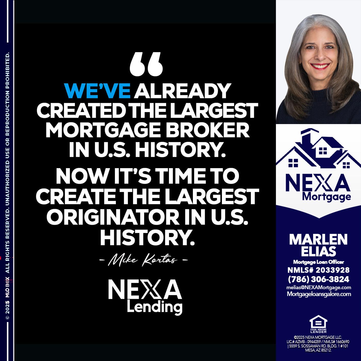 MIKE KORTAS - Marlen Elias -Mortgage Loan Officer