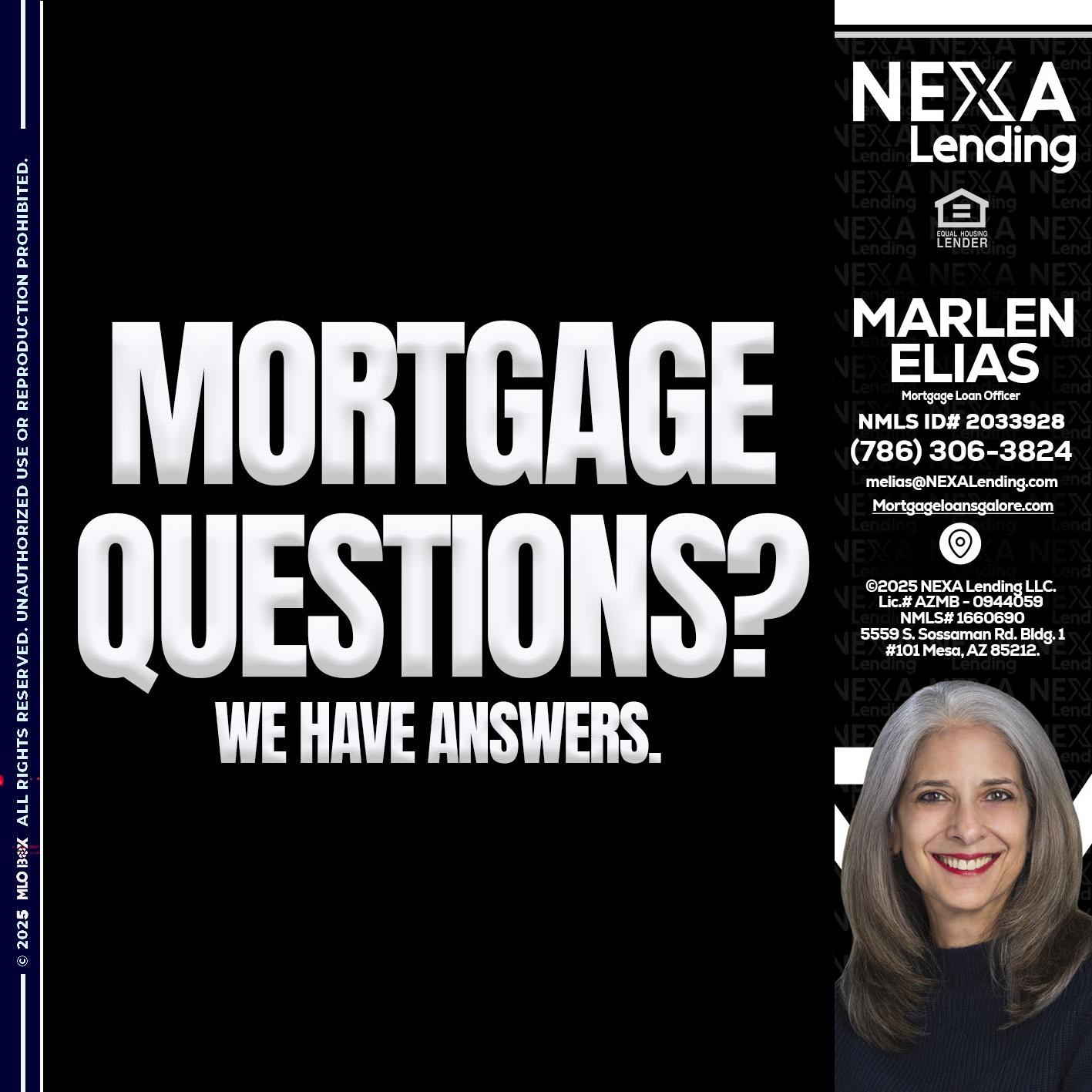 mortgage questions - Marlen Elias -Mortgage Loan Officer