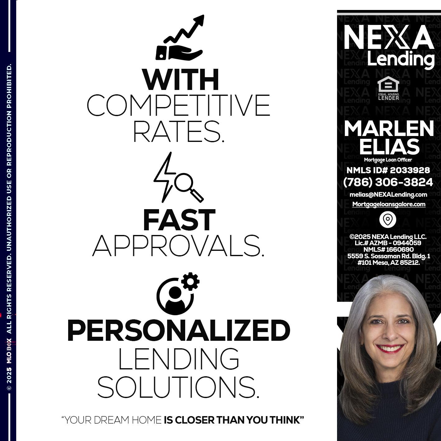 WITH COMPETITIVES RATES - Marlen Elias -Mortgage Loan Officer