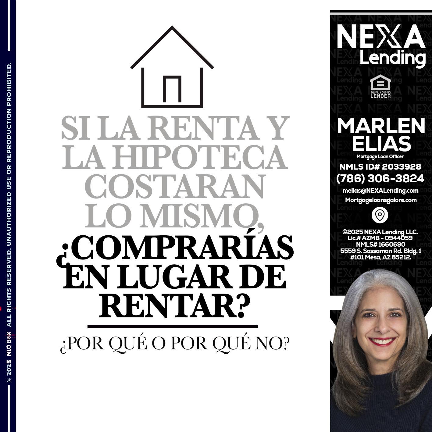SI LA RENTA - Marlen Elias -Mortgage Loan Officer