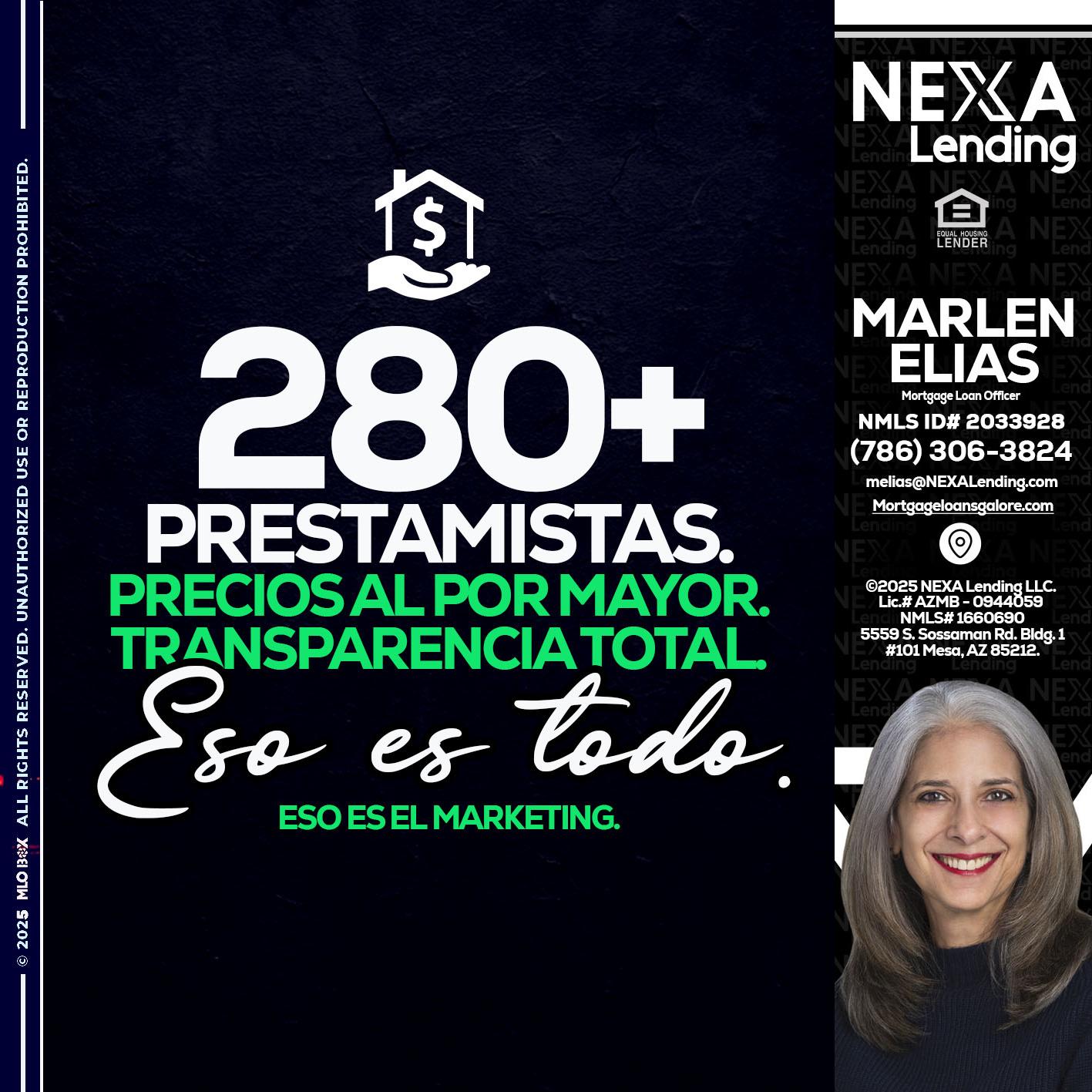 280+ LENDERS - Marlen Elias -Mortgage Loan Officer