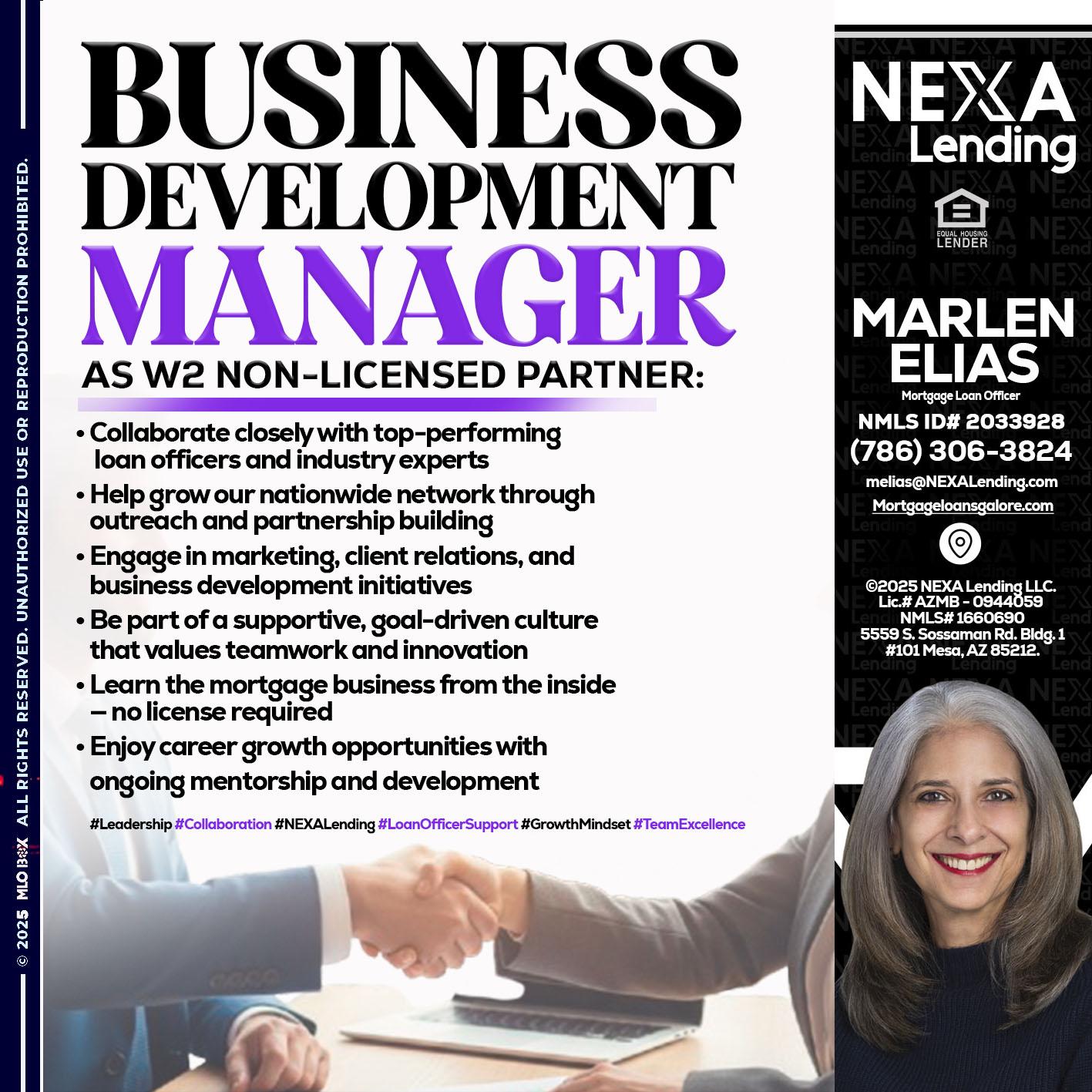 business development - Marlen Elias -Mortgage Loan Officer