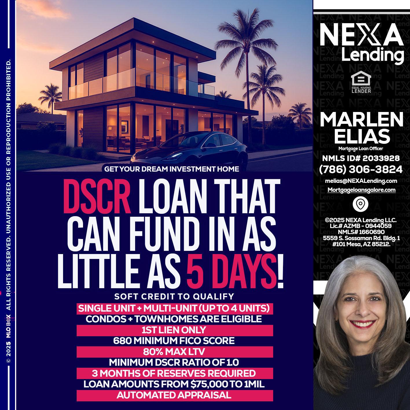 DSCR - Marlen Elias -Mortgage Loan Officer