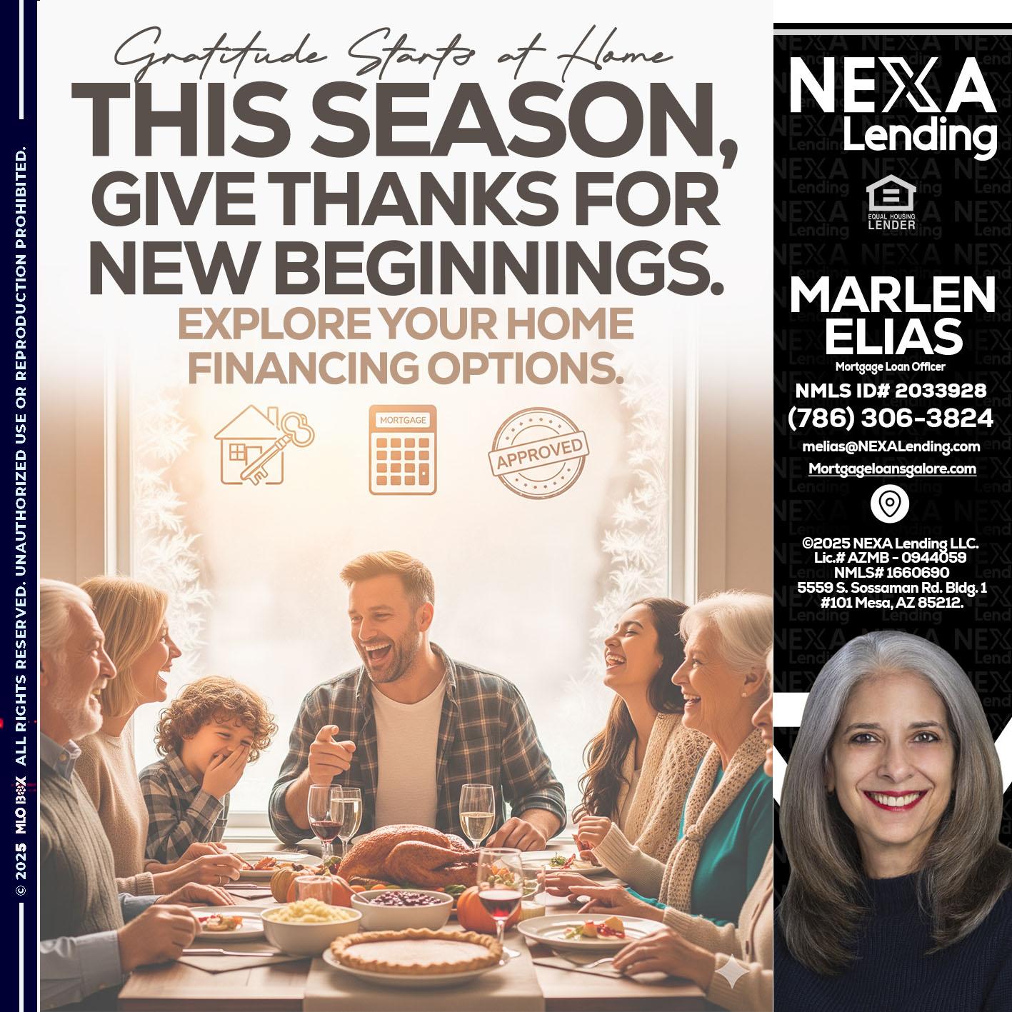 THIS SEASON - Marlen Elias -Mortgage Loan Officer