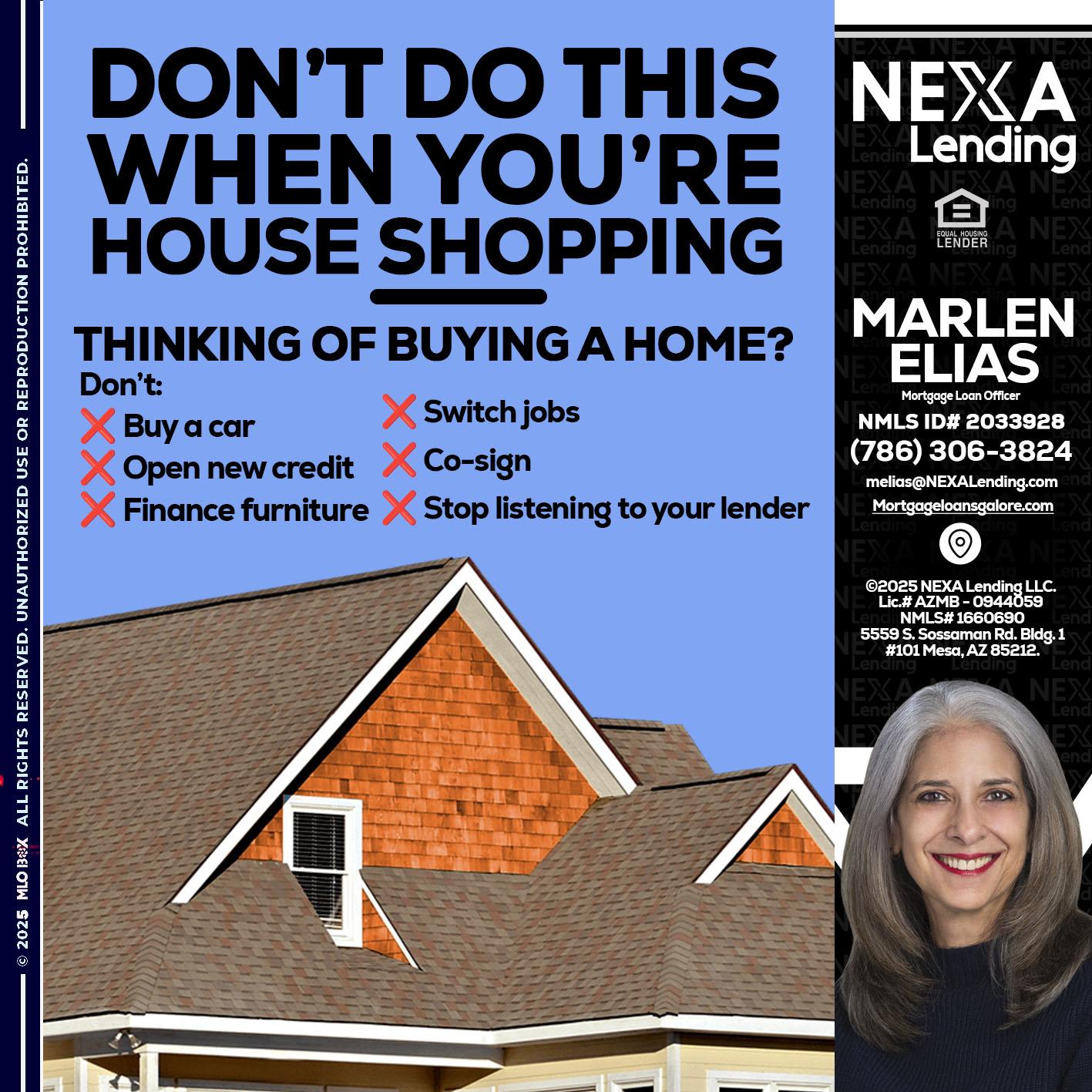 DONT DO THIS - Marlen Elias -Mortgage Loan Officer