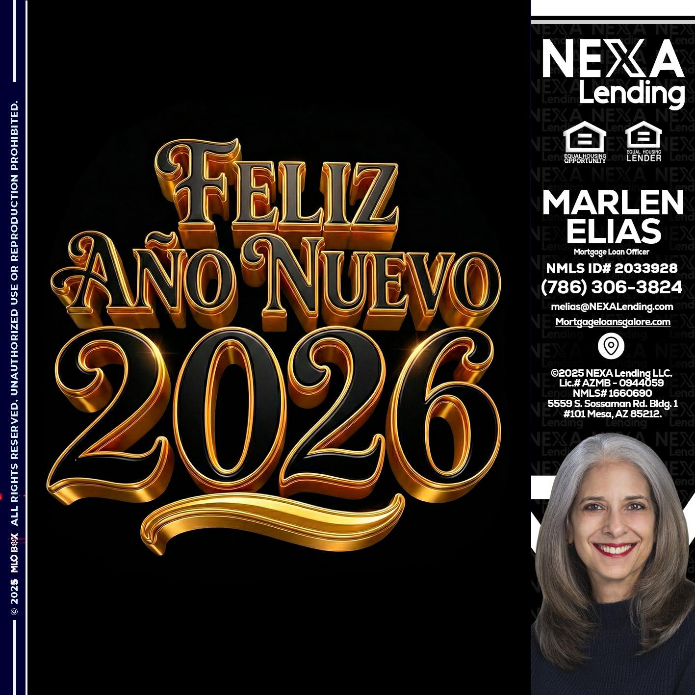 FELIZ año nuevo - Marlen Elias -Mortgage Loan Officer