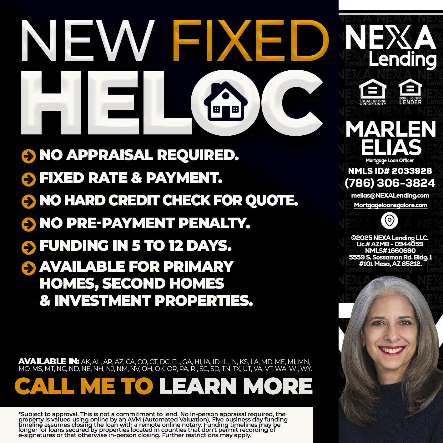 HELOC - Marlen Elias -Mortgage Loan Officer