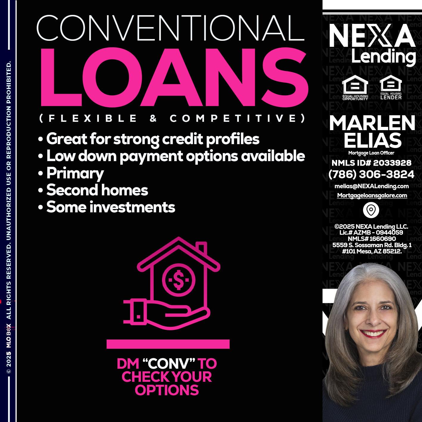 CONVENTIONAL LOANS - Marlen Elias -Mortgage Loan Officer