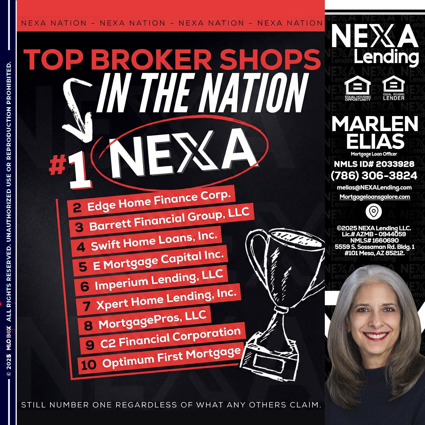top broker - Marlen Elias -Mortgage Loan Officer