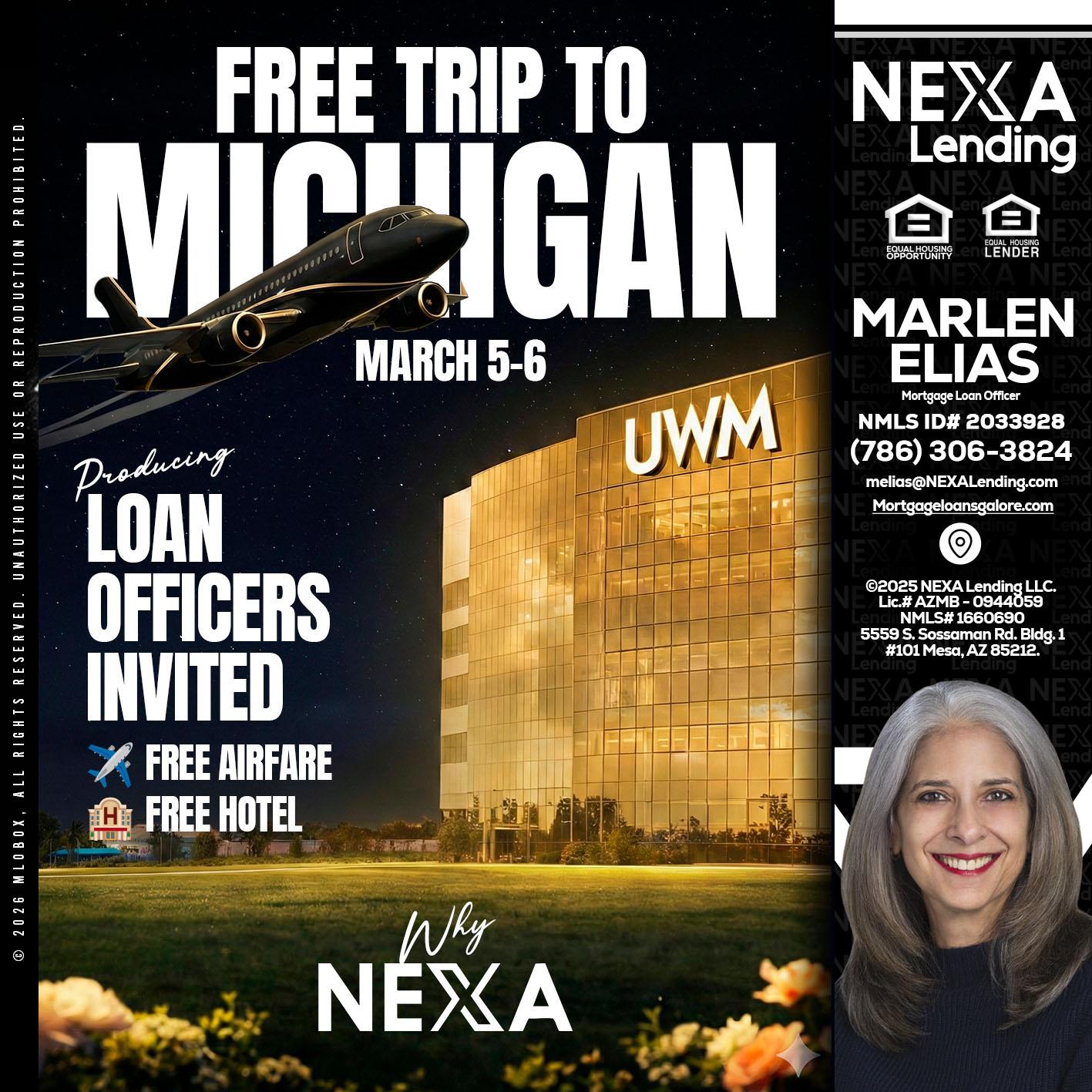 free Michigan trip - Marlen Elias -Mortgage Loan Officer